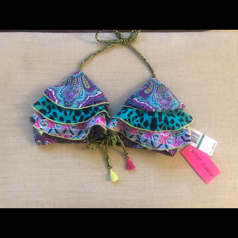 Betsey Johnson halter bikini top